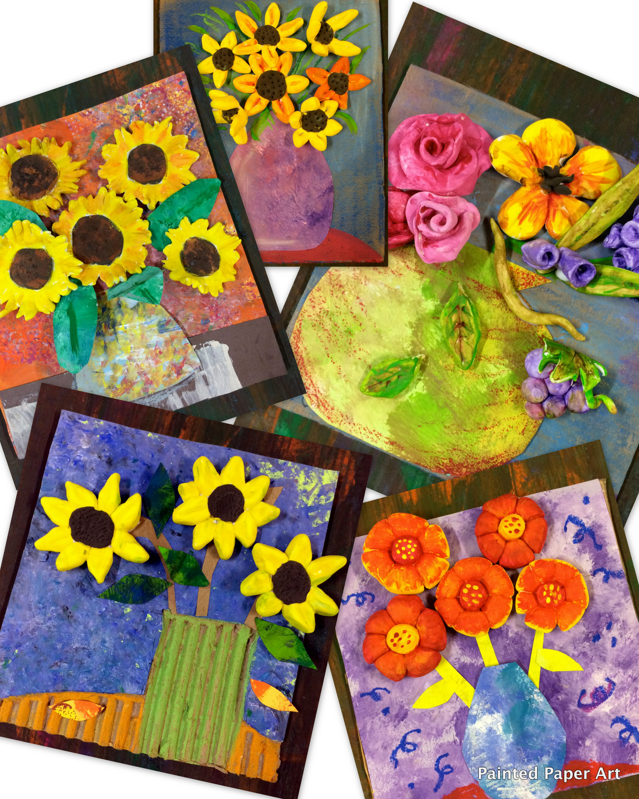 Clay Flower Bouquets – Painted Paper Art